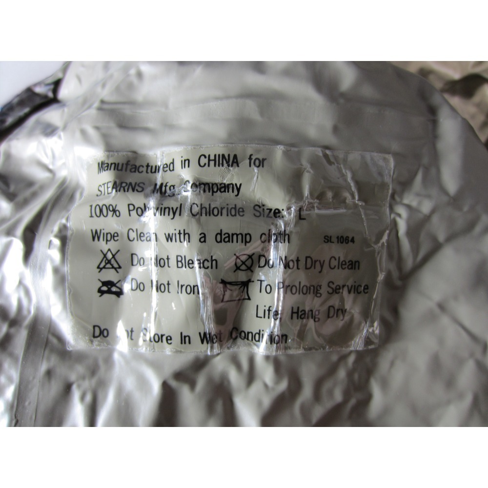 Stearns Vinyl Dry-Wear Hunting Hooded Rain Jacket Real Tree Camo Waterproof L - Picture 7 of 10